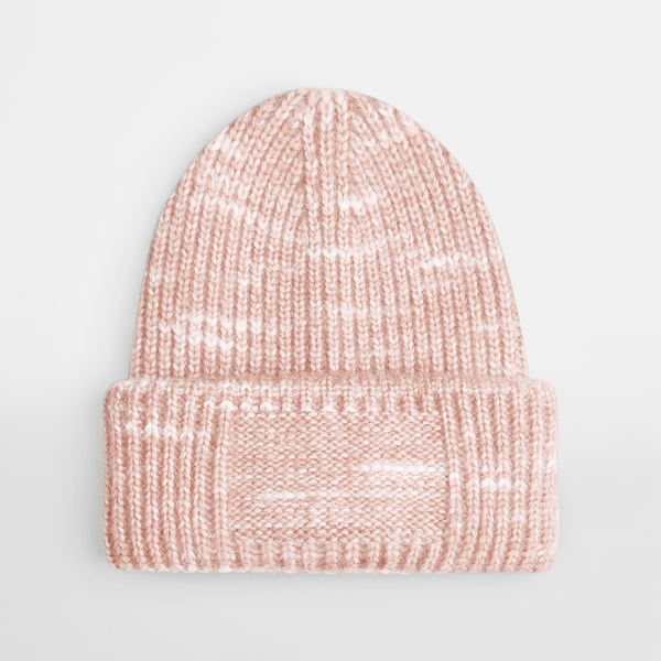 Gruba dzianinowa czapka z wywijanym mankietem - Strawberry Haze