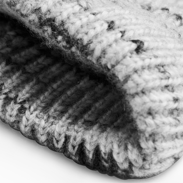 Gruba dzianinowa czapka z wywijanym mankietem - Cloudy Haze