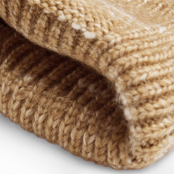 Gruba dzianinowa czapka z wywijanym mankietem - Espresso Haze