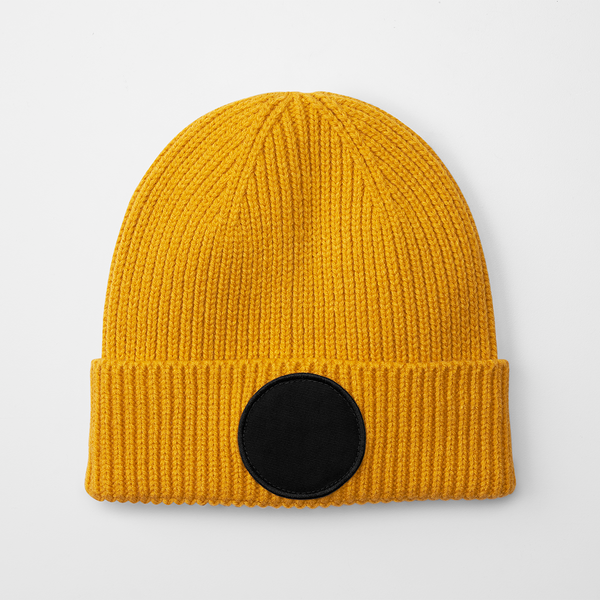 Czapka z łatką z recyklingu - Mustard & Black