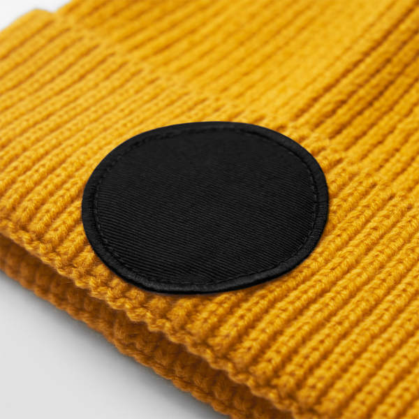 Czapka z łatką z recyklingu - Mustard & Black