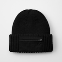 Czapka beanie z kieszonką na zamek - Black