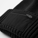 Czapka beanie z kieszonką na zamek - Black