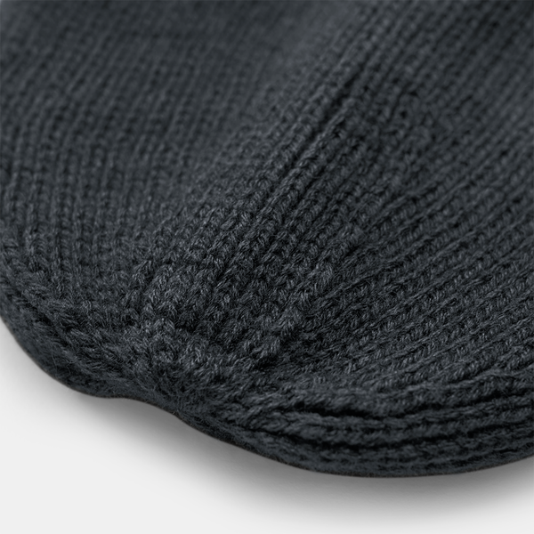 Czapka beanie z kieszonką na zamek - Graphite Grey & Black