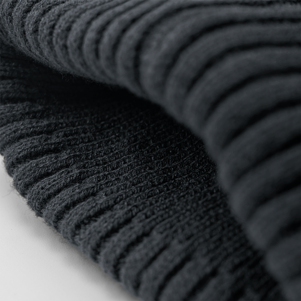 Czapka beanie z kieszonką na zamek - Graphite Grey & Black