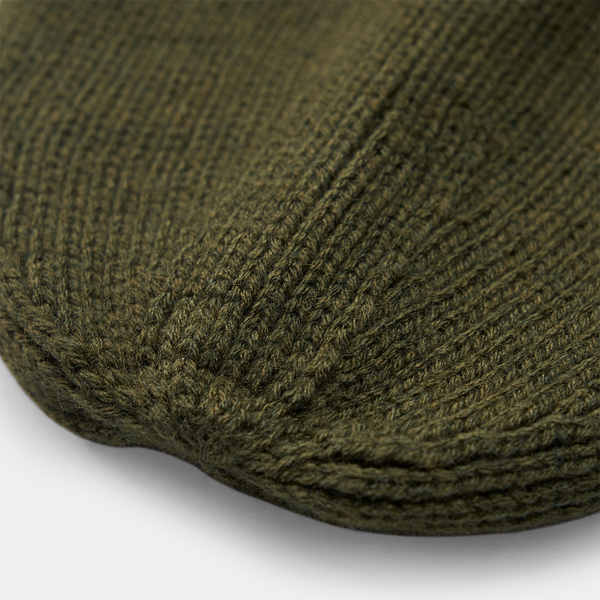 Czapka beanie z kieszonką na zamek - Military Green & Black