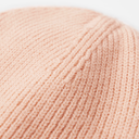 Czapka prążkowana z szerokim mankietem - Peach