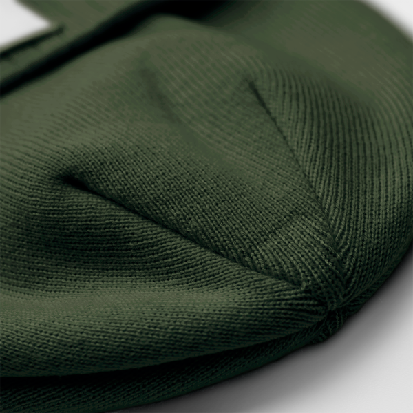 Czapka z naszywką z recyklingu - Olive Green & White