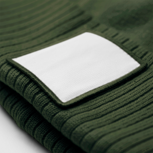 Czapka z naszywką z recyklingu - Olive Green & White