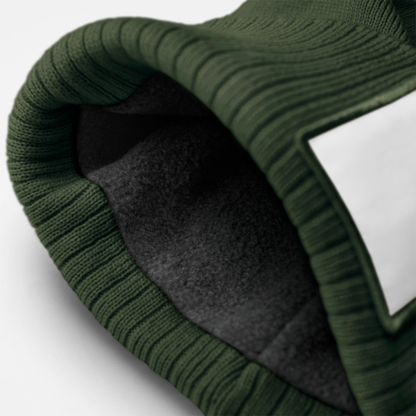 Czapka z naszywką z recyklingu - Olive Green & White