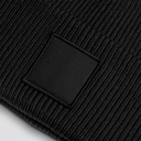 Czapka prążkowana z szerokim mankietem - Black