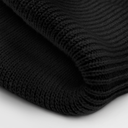 Czapka prążkowana z szerokim mankietem - Black