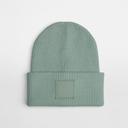 Czapka prążkowana z szerokim mankietem - Dusty Green