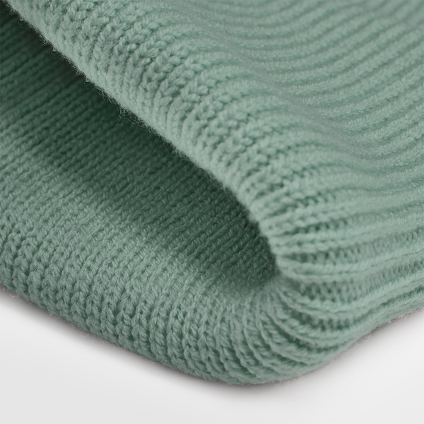 Czapka prążkowana z szerokim mankietem - Dusty Green