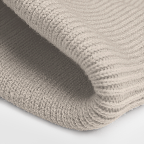 Czapka prążkowana z szerokim mankietem - Natural Stone