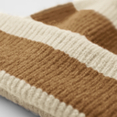 Czapka beanie w paski z wywijanym brzegiem - Vanilla & Biscuit