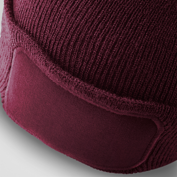 Czapka dwuwarstwowa z wywijanym brzegiem - Burgundy