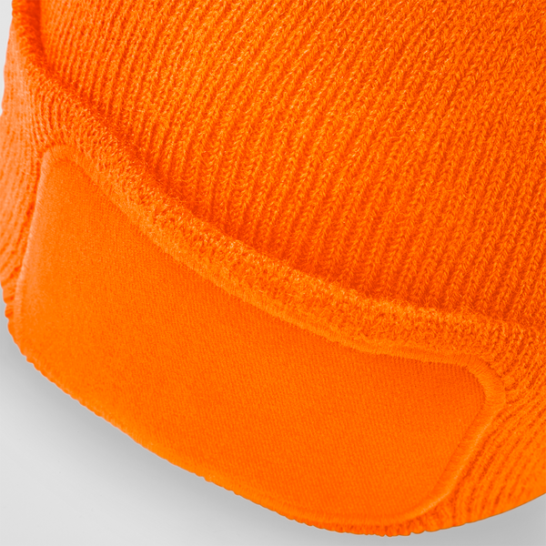 Czapka dwuwarstwowa z wywijanym brzegiem -  Orange