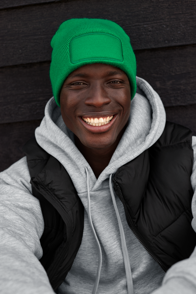 Czapka dwuwarstwowa z wywijanym brzegiem - Kelly Green