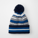 Czapka sportowa z pomponem i wywijanym mankietem - French Navy & Sapphire Blue