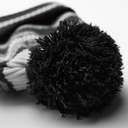 Czapka sportowa z pomponem i wywijanym mankietem - Black & Graphite Grey