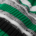 Czapka sportowa z pomponem i wywijanym mankietem - Black & Kelly Green