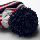 Czapka sportowa z pomponem i wywijanym mankietem - French Navy & Classic Red