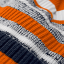 Czapka sportowa z pomponem i wywijanym mankietem - French Navy & Orange