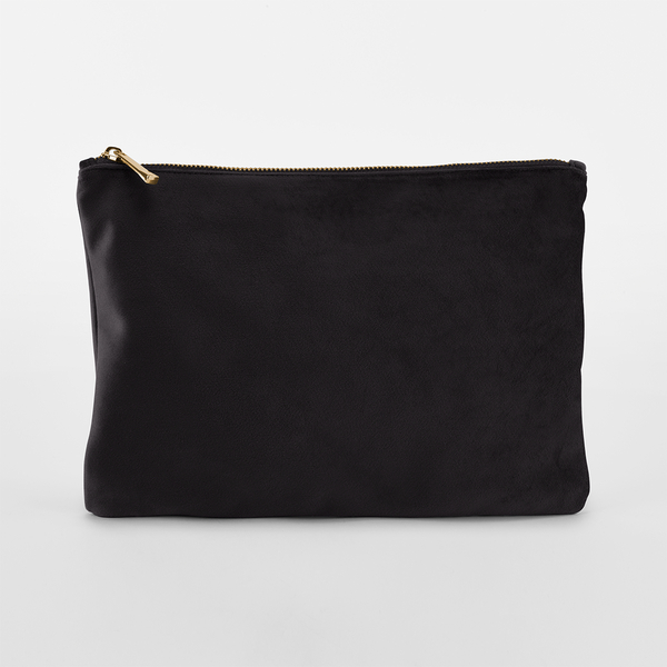 Aksamitna kosmetyczka z zamkiem - Black Onyx