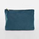 Aksamitna kosmetyczka z zamkiem - Blue Topaz