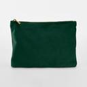 Aksamitna kosmetyczka z zamkiem - Dark Emerald