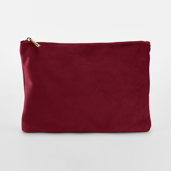 Aksamitna kosmetyczka z zamkiem - Ruby Red 