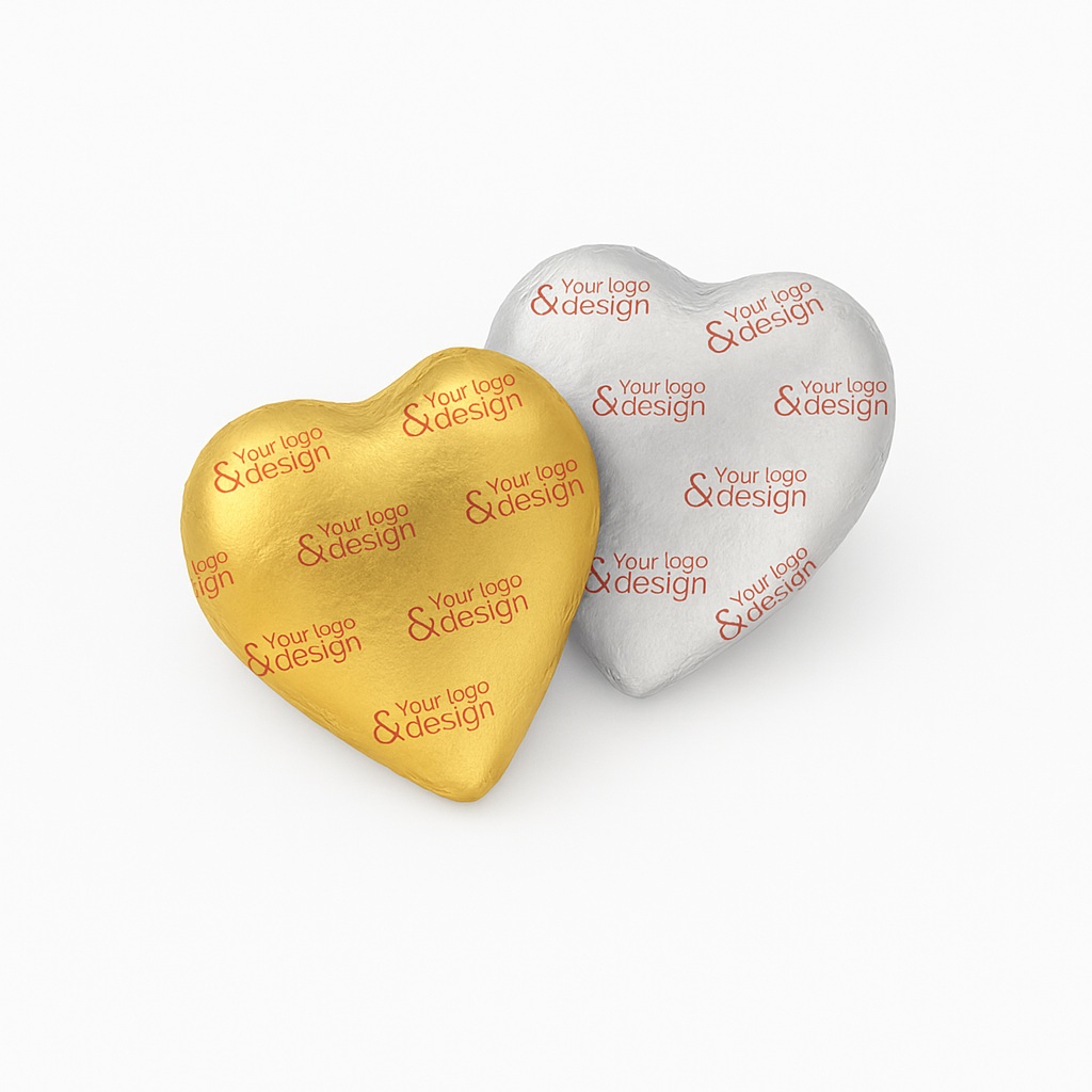 MINI CZEKOLADKA SWEET HEART 5 G - czekolada mleczna (33% kakao), czekolada biała (27% masła kakaowego), czekolada deserowa (57% kakao)