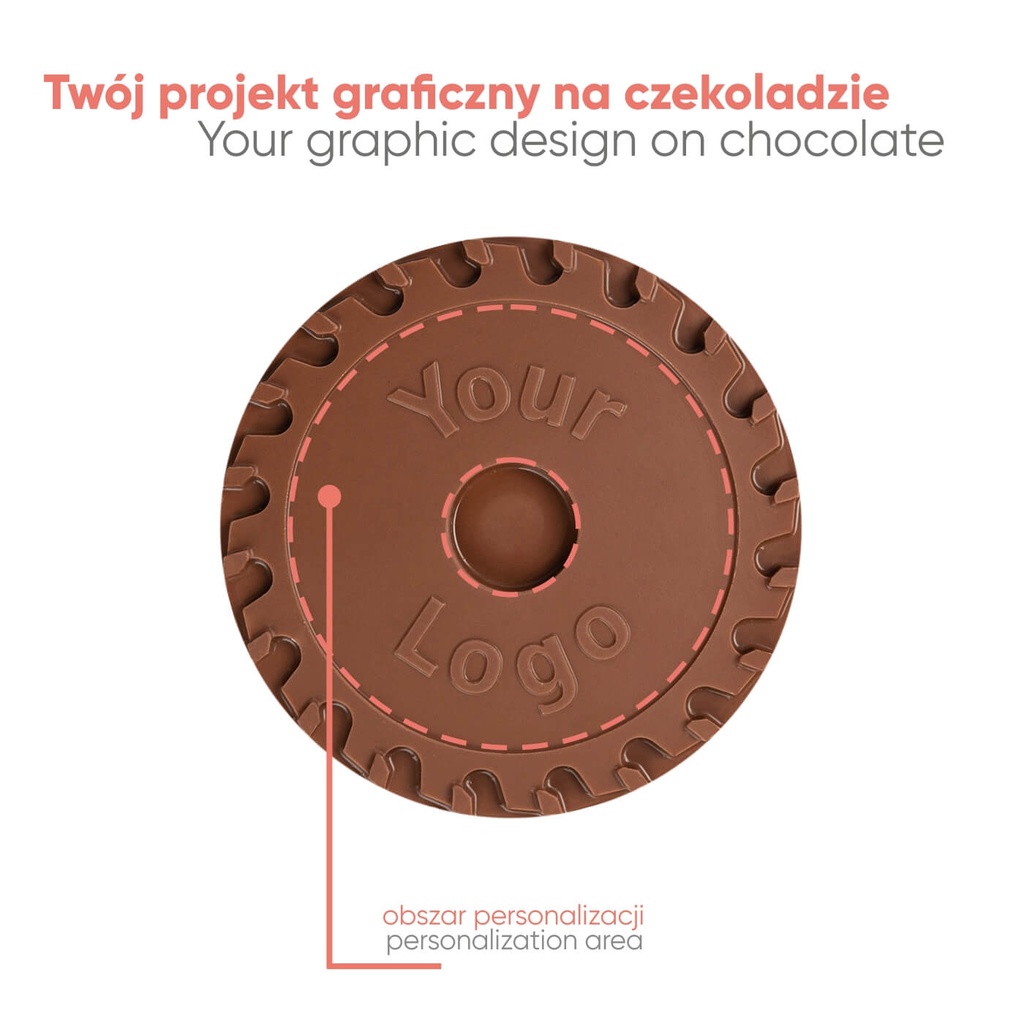 CZEKOLADOWY KSZTAŁT CHOCO4MAT PIŁA TARCZOWA