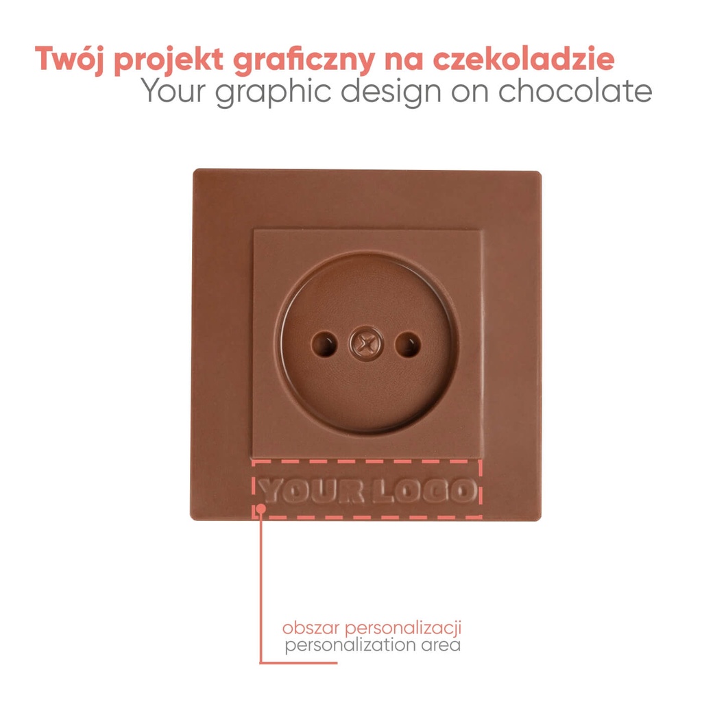 CZEKOLADOWY KSZTAŁT CHOCO4MAT GNIAZDKO ELEKTRYCZNE