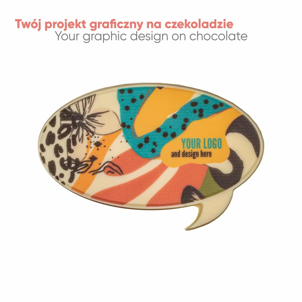 CZEKOLADOWY KSZTAŁT CHOCO4MAT CHMURKA PRINT - czekolada biała (27% masła kakaowego)