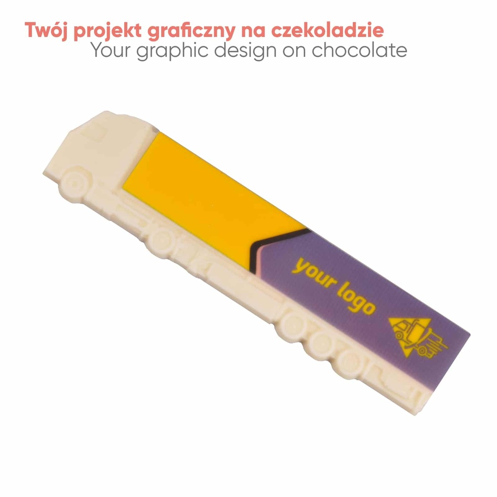 CZEKOLADOWY KSZTAŁT CHOCO4MAT TRUCK PRINT - czekolada biała (27% masła kakaowego)
