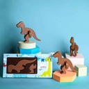 ZESTAW CZEKOLADEK DINOZAUR CHOCO PUZZLE 3D - czekolada mleczna (33% kakao) i czekolada biała (27% masła kakaowego)