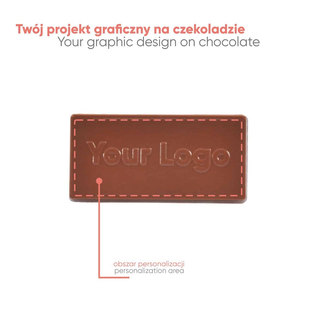CZEKOLADOWY KSZTAŁT CHOCO4MAT MINI KARTKA Z KALENDARZA Z WIZYTÓWKĄ - czekolada mleczna (33% kakao)