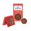 CZEKOLADOWY KSZTAŁT CHOCO4MAT MINI KOŁO Z WIZYTÓWKĄ - czekolada mleczna (33% kakao)