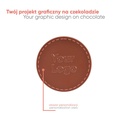 CZEKOLADOWY KSZTAŁT CHOCO4MAT MINI KOŁO Z WIZYTÓWKĄ - czekolada deserowa (57% kakao)