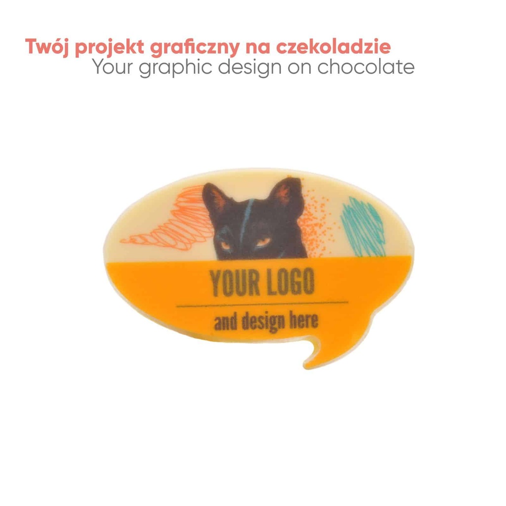 CZEKOLADOWY KSZTAŁT CHOCO4MAT MINI CHMURKA PRINT - czekolada biała (27% masła kakaowego)