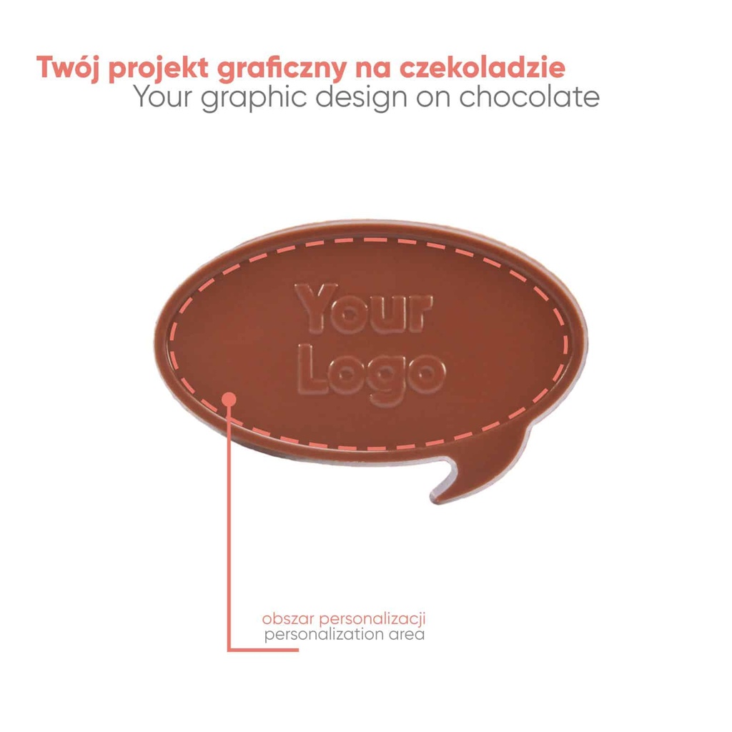 CZEKOLADOWY KSZTAŁT CHOCO4MAT MINI CHMURKA - czekolada mleczna bez cukru (33% kakao)