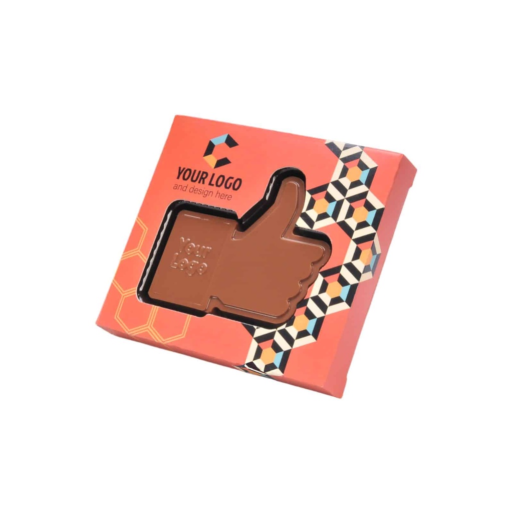 CZEKOLADOWY KSZTAŁT CHOCO4MAT MINI I LIKE IT - czekolada mleczna (33% kakao), czekolada biała (27% masła kakaowego), czekolada deserowa (57% kakao), czekolada deserowa (72% kakao), czekolada rubinowa (33% kakao)