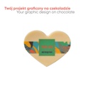 CZEKOLADOWY KSZTAŁT CHOCO4MAT MINI SERCE PRINT - czekolada biała (27% masła kakaowego)