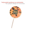 CZEKOLADOWY LIZAK Z NADRUKIEM LOLLY FONT 40 G - czekolada biała (27% masła kakaowego)