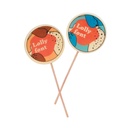 CZEKOLADOWY LIZAK Z NADRUKIEM LOLLY FONT 40 G - czekolada biała (27% masła kakaowego)