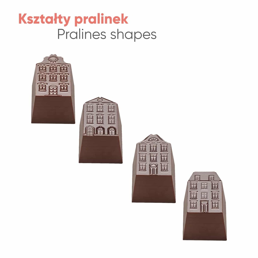 PRALINY ROZKOSZNE KAMIENICZKI 6 SZT - czekolada mleczna (33% kakao) z nadzieniem z orzechów laskowych