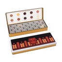 ZESTAW CZEKOLADOWYCH MEDALI W PUSZCE CHOCOLATE EXPERT - czekolada złota karmelowa Gold (30% masła kakaowego)