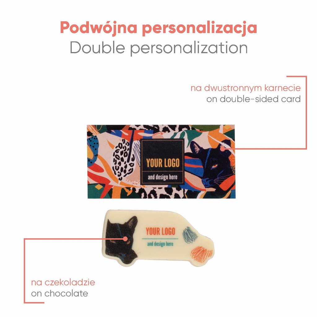 SŁODYCZE REKLAMOWE ADVERT CARD - CZEKOLADOWY BUS PRINT - czekolada biała (27% masła kakaowego)